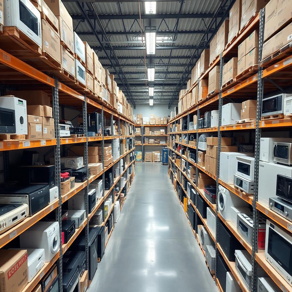 High angle view of our organised stock room